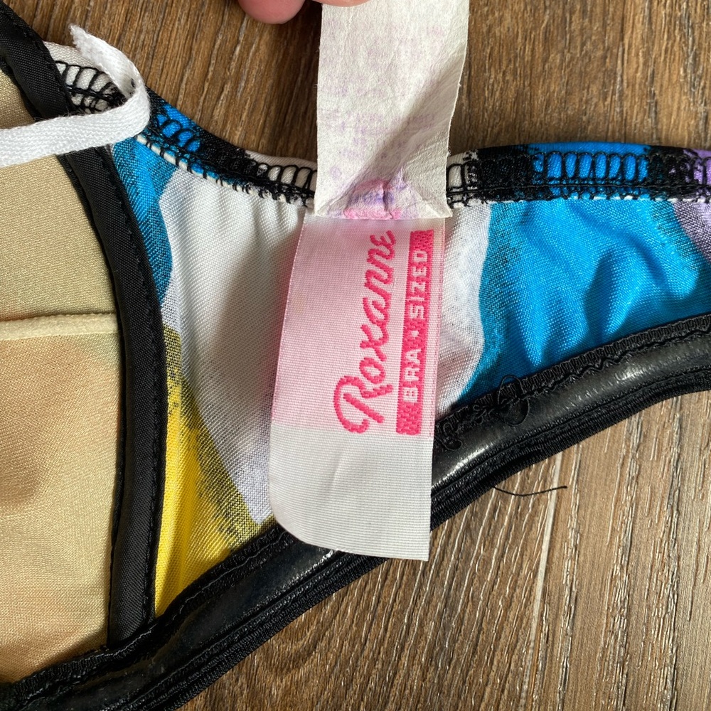 Vintage 90’s Roxanne convertible bikini made in USA size 16 bandeau to halter - Picture 11 of 13